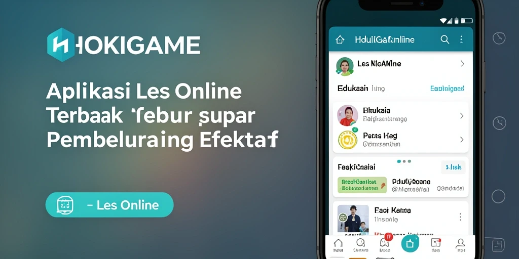 Antarmuka HOKIGAME yang interaktif dan ramah pengguna untuk Les Online.