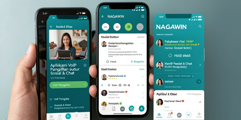 Antarmuka NAGAWIN untuk panggilan VoIP yang sederhana dan efisien.